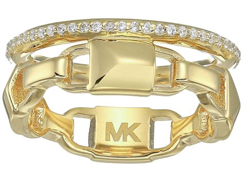 michael kors logo plate ring silver|Precious Metal Plated Sterling.